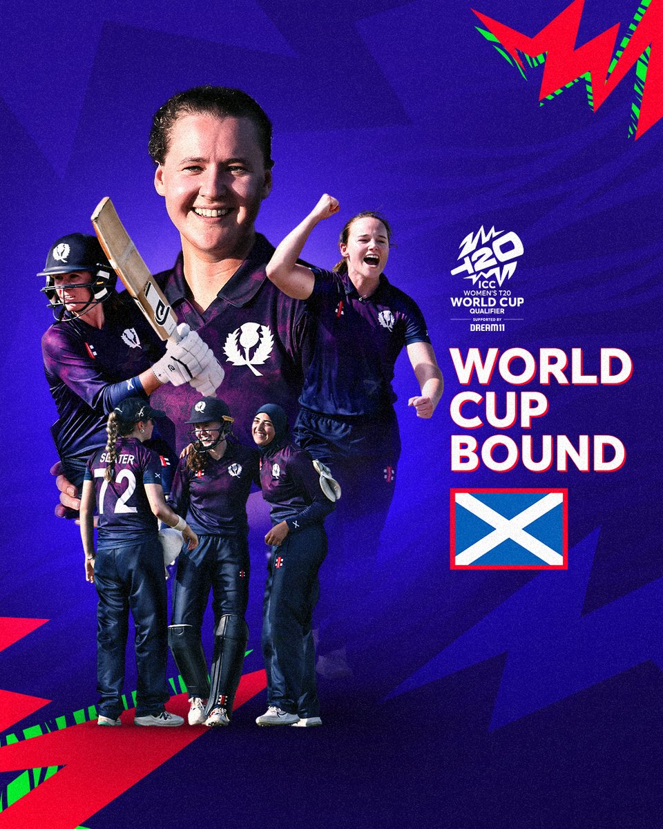 History for Scotland 😍 They are through to the ICC Women's #T20WorldCup for the very first time 🏆