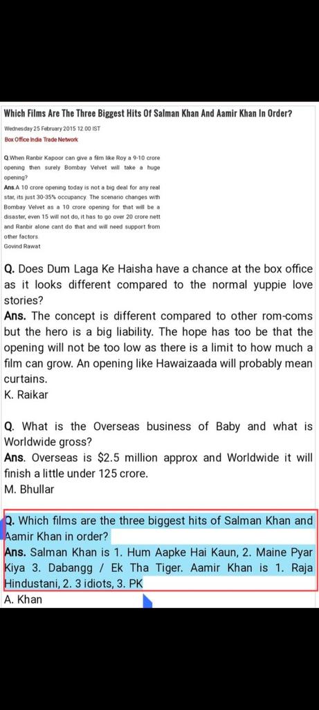 Till the Sun and the moon are there in the sky, these things won't change.

1. HAHK & MPK are #SalmanKhan𓃵 starrers.

2. SRK can't give hits to the level of Salman.

3. Gayrukhians crying about HAHK & MPK meanwhile their Naja-yaz baap #BOI said 'HAHK is the Biggest hit of Salman