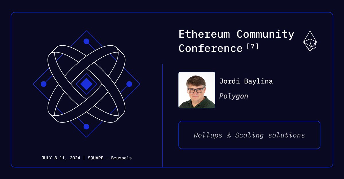 Say hello to your EthCC[7] speakers! @jbaylina from Polygon Track: Rollups & Scaling Solutions See you in Brussels! 🖤💛❤️