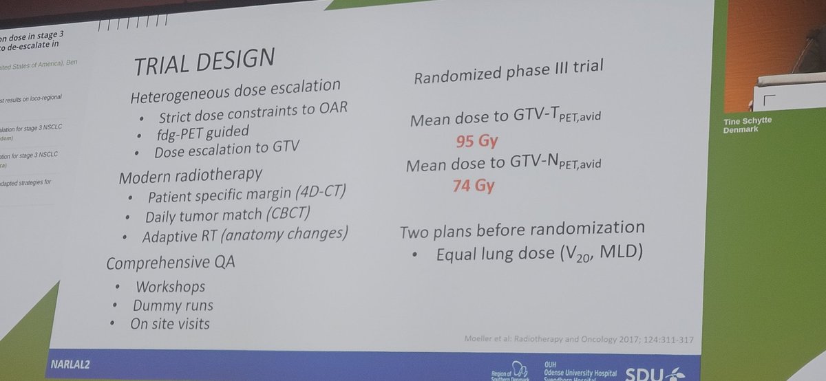 HenningWillers's tweet image. 1/ Next up NARLA2 #LUNGCANCER trial at #ESTRO24🔥🔥🔥

PET guided dose escalation phase III (because 60-66 Gy is not high enough for many tunors‼️)