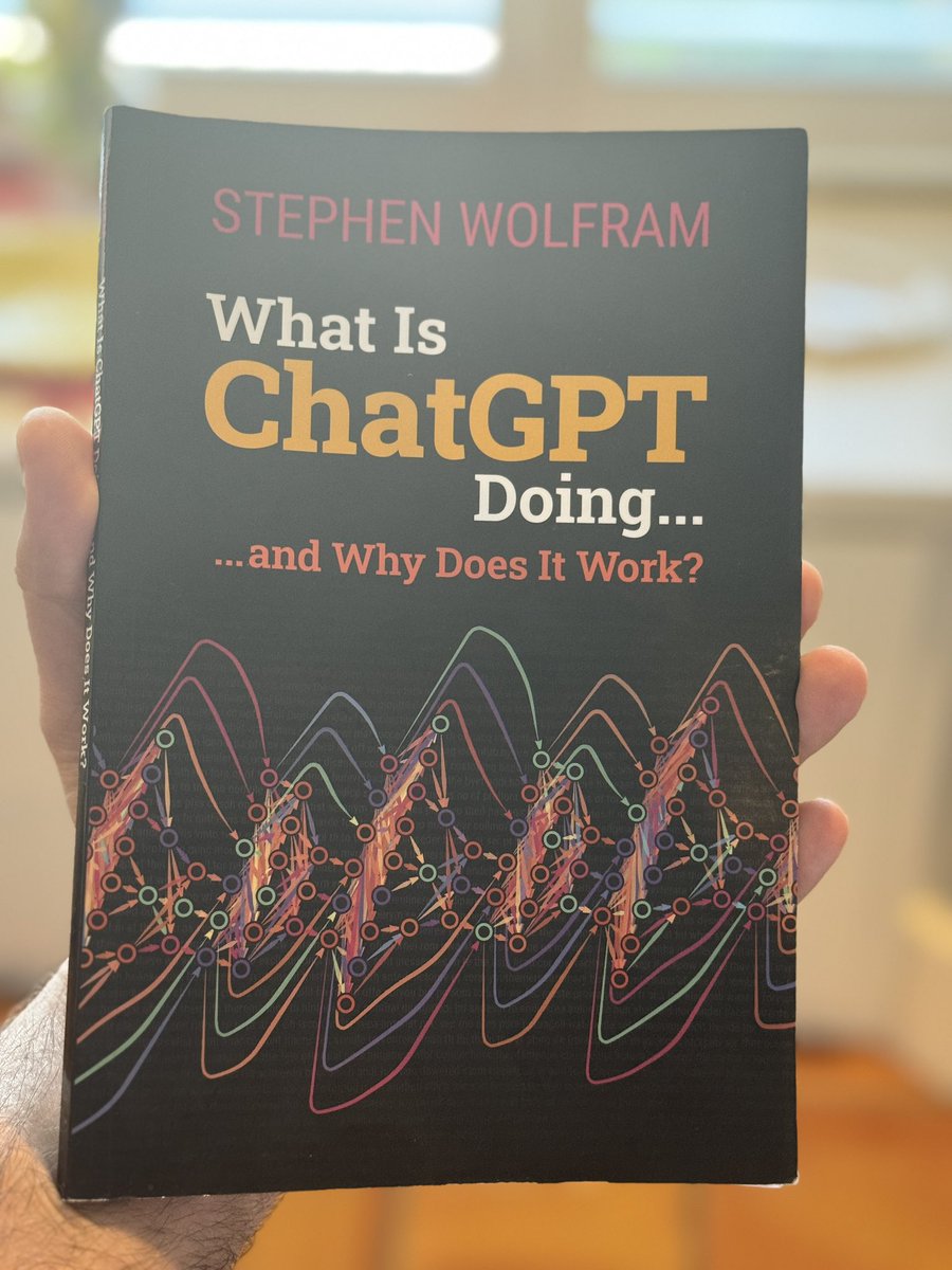 Really like how accessible but also thoughtful this book is. Instead of jumping into the mechanics of ChatGPT (that it gets to) the first part of the book is about the evolution of neural nets (and deep learning), limitations and the concept of computational irreducibility.