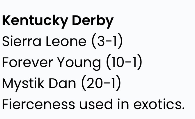 Great day at the Kentucky Derby for VIPs! 💵 We got the win with Mystik Dan and the exacta. If anybody played the trifecta, that hit as well!🚀 Unfortunately, it was a bad day for baseball so we gave a lot back there. Bounce back day coming in hot! 🔥
