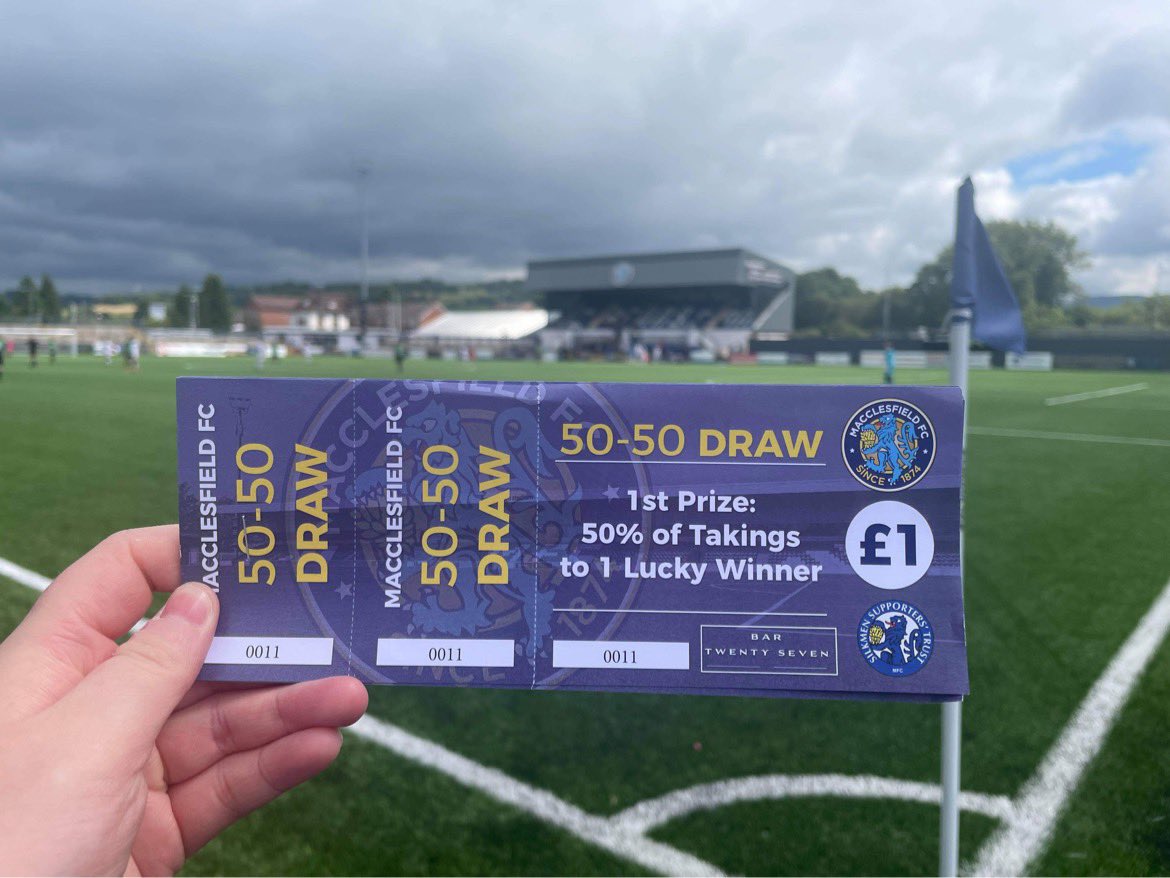 50-50 tickets will be available around the ground on Monday @thesilkmen @MarineAFC for just £1 per ticket. Cash only please. Half goes to the winner. Tuesday’s night’s winner won over £500. @RobbieSavage8