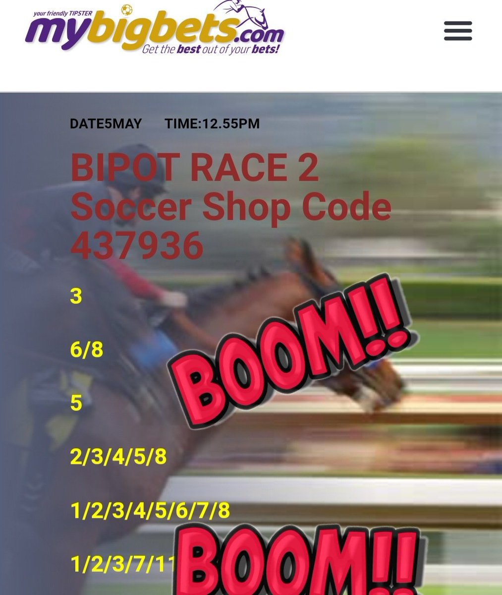 💰💰💰BIPOT BOOM💰💰💰
✅️✅️✅️⏬️RACE 8⏬️✅️✅️✅️
 'TOP 2 SELECTIONS -YOUR CALL'

#Mybigbets1 #mybigbets #caperacing