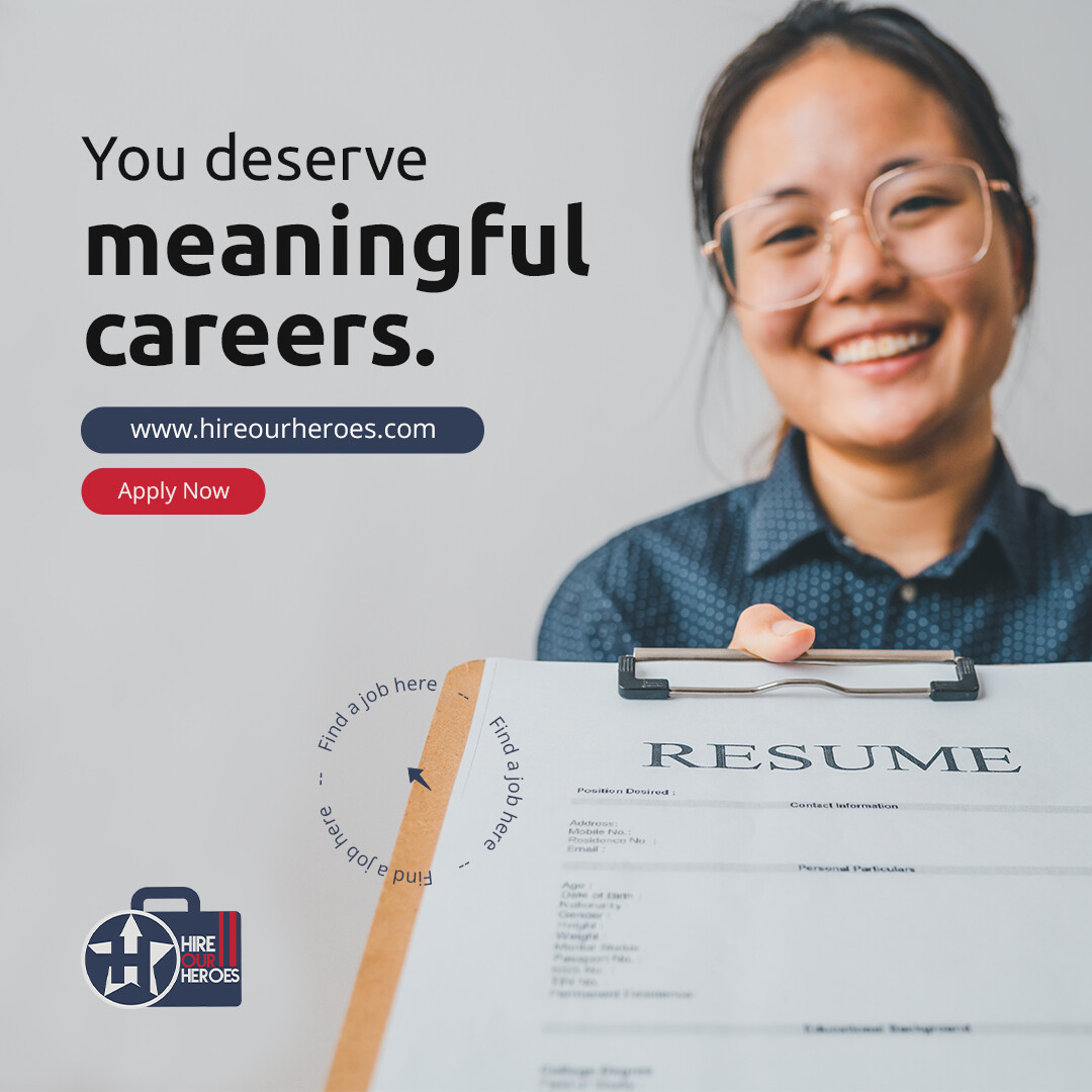 🎖️ You deserve more than a 'thank you for your service.' 💼 

You've given so much. Now, it's time to find a career that ignites your passion and utilizes your skills. 🔥 

Learn more here: hireourheroes.com/jobs/

#hireourheroes #hireveterans #veteranemployment