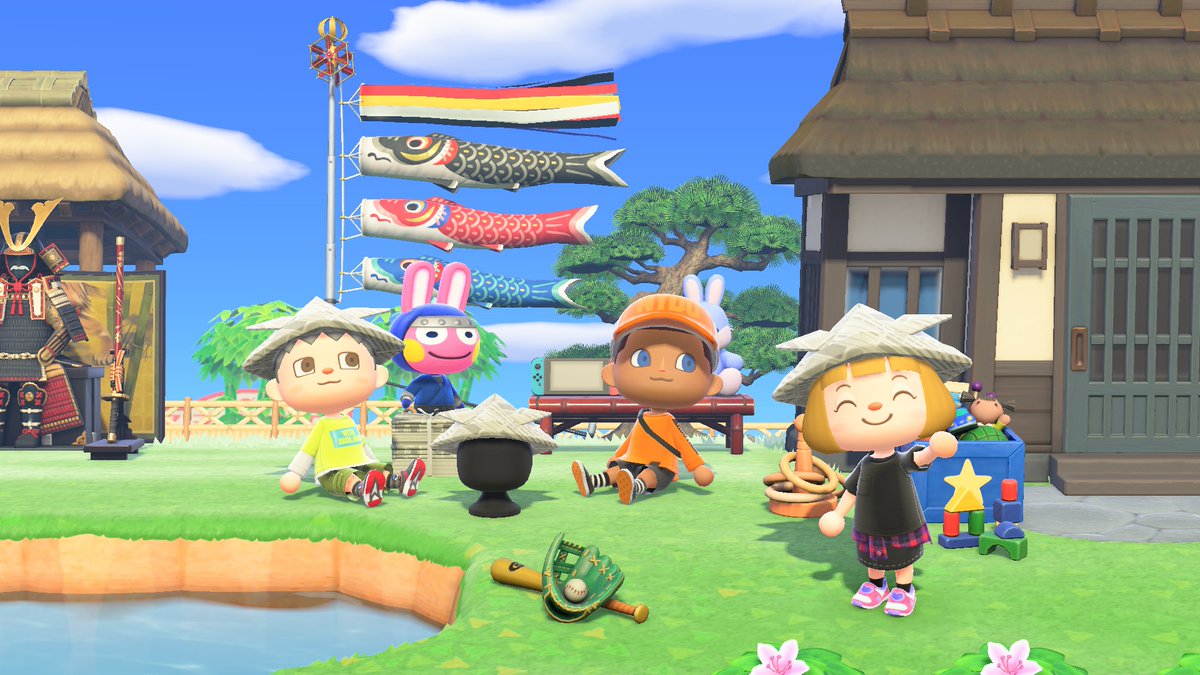 Hi, friends! Do you know what day it is? It's Children's Day! Today's also your last chance to pick up some limited-time items from Nook Shopping, so be sure to check them out! See you around the island!