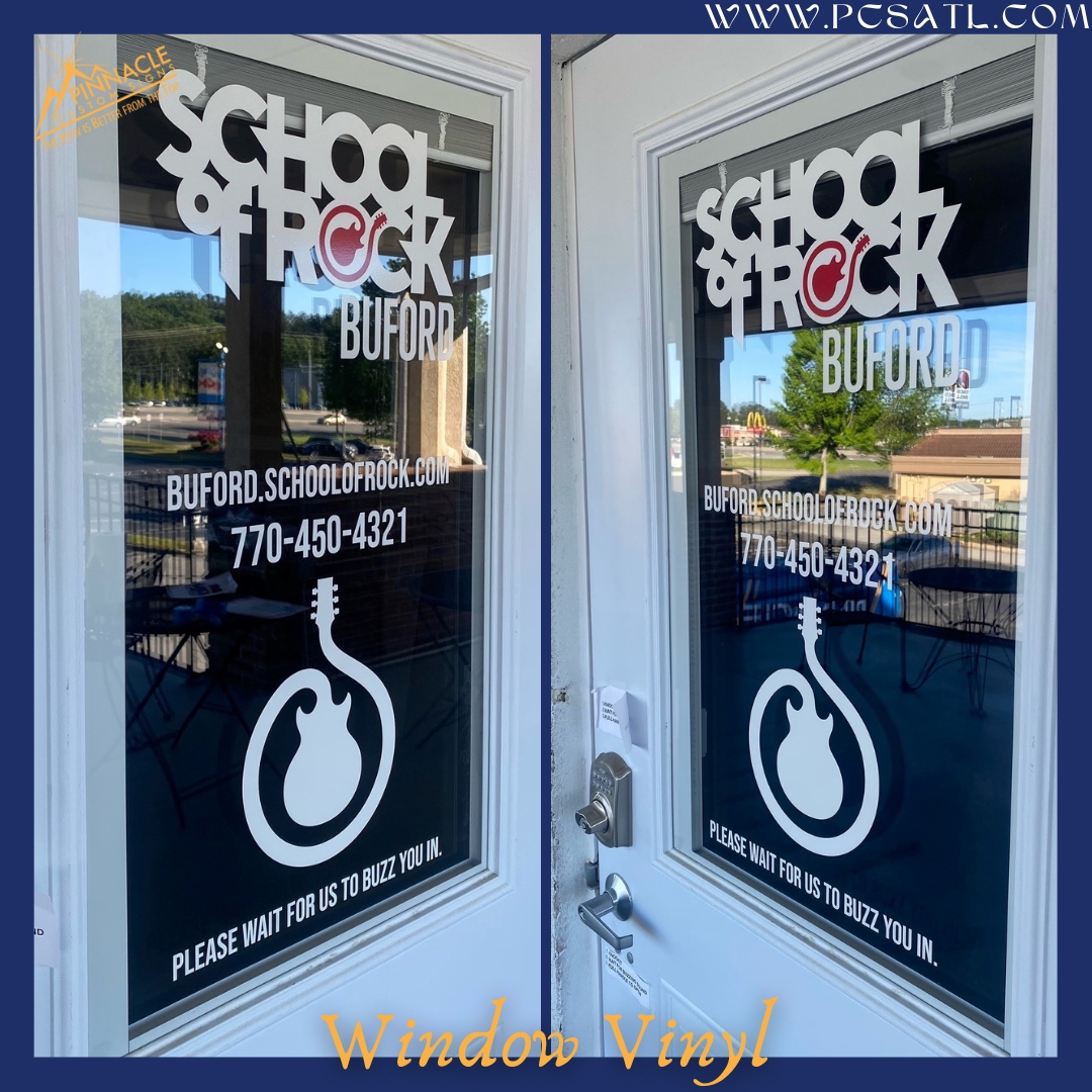 #betterfromthetop #vinyl #windowvinyl #doorvinyl #vinylwindows #signs #signshop #vinylwraps #wraps #wrapstars #vinylslayers #vinylsigns #schoolofrock #buford #georgia #atlanta #music #guitars #drums #bands #signage #customsigns #customsignage pcsatl.com