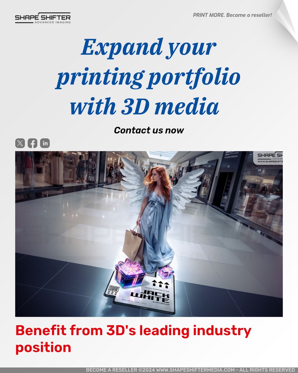ssm.li Expand your printing portfolio with 3D media Benefit from 3D's leading industry position Contact us now #print #digitalprinting #drupa #printerverse #printing #podcon #laserprinting #girlswhoprint #uvprinting #printingindustry