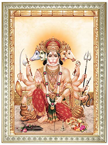 Check out this product 😍 Panchmukhi Hanuman Photo With Frame Wall Art Painting, Multicolor... 😍 
by Mangal Fashions starting at $14.99. 
Shop now 👉👉 shortlink.store/ljm8hioudw1r #indian #homedecor #pooja #festivegifts #walldecor #mangalfashions #decor #home