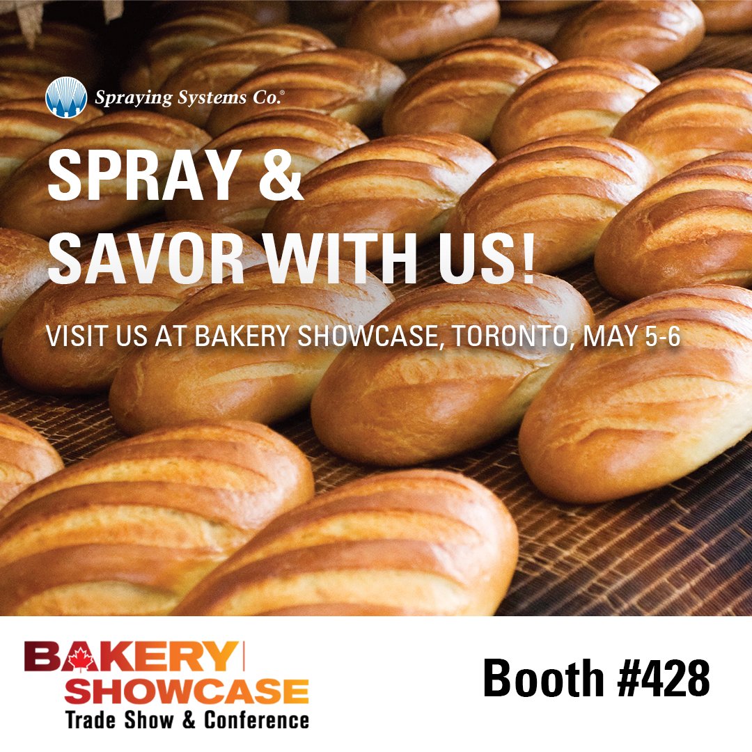 spraynews's tweet photo. Join us at the Bakery Showcase in Toronto, Canada, from May 5th to 6th. Discover how our innovative spraying solutions can enhance your baking processes.
Learn more about our Bakery Spray Tech: https://t.co/KU0iK7dPTd
#SprayingSystemsCo #BakeryShowcase https://t.co/eQfpOHpzaX