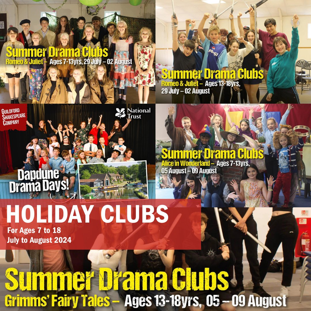 Get ready for an unforgettable summer break with a mixture of fun-filled drama clubs to keep your kids entertained. We have week-long adventures or a dabble of drama for a day. 

📆 Visit bit.ly/gscholiday to find out more! 
#HolidayClubs #DramaClubs #SummerWorkshops