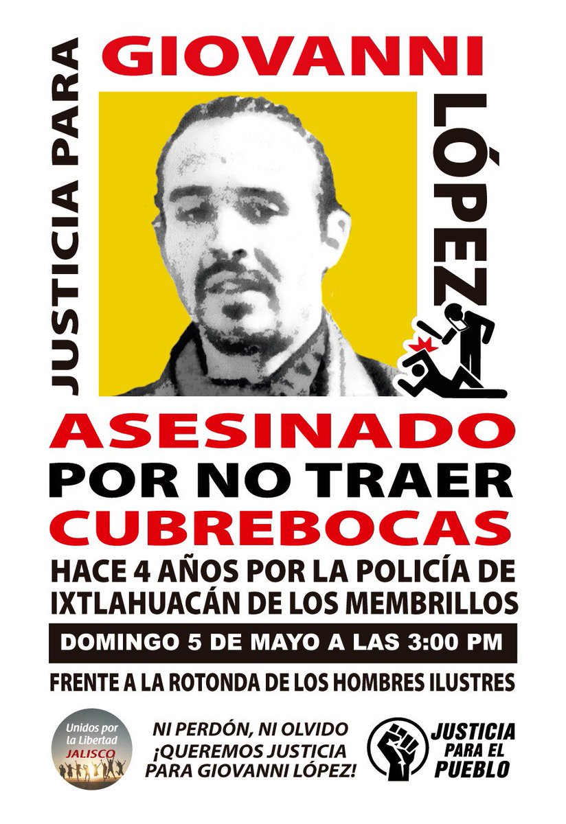 Te recordamos #GiovanniLópez y seguiremos visibilizando que la #justicia para tu familia NO ha llegado. 

A 4 años de tu cobarde asesinato, te seguimos nombrando. 

#5deJunio4Años #5deJunioMemoria #JusticiaParaGiovanni #JusticiaParaElPueblo