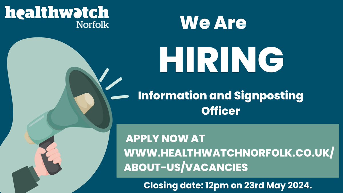 We are looking for a new team-member to take on the role of Information and Signposting Officer. You will help people with their health and social care concerns, help them find additional sources of support, and help us prioritise our work. youtu.be/DoRcaDw_Ejk