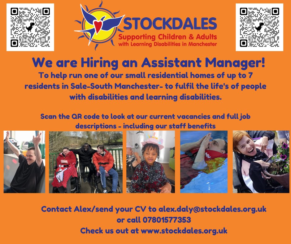 We are hiring an Assistant Manager for one of our small (6 people) residential homes in Sale. #sale #altrincham #urmston #trafford #timperley #wythenshawe #manchester #residentialassistantmanager #jobsincare #residentialcarehome