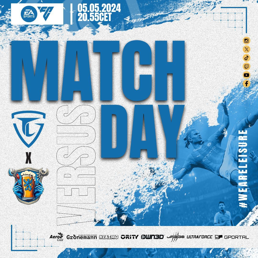 Team_LEISURE's tweet photo. Matchday #EAFC24 !
@proleaguede
๐ @ArminiaBiersuff
๐ #exeQt
๐ @fcspefootball
โฐ ab 20:55 CET
๐บ https://t.co/7x3uH4vRPU
๐บ https://t.co/zubxlLzRG7
#weareleisure
powered by:
@urage_gaming
@AerocoolGlobal
@wwwultraforcede
@ORITYgg
@OWN3D
@klazmoenergy
@gportalde https://t.co/9WkQHiyiqp