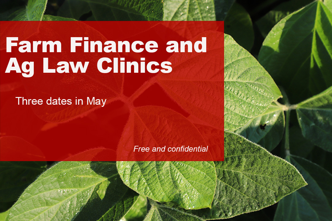 There are two dates left in May for producers who would like to attend a free #aglaw & #agfinance clinic in #Nebraska. See dates & register here » ow.ly/vOS750Rweqq #NebExt #farmfinance #financialmanagement #ag