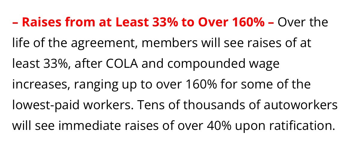 Maybe teacher unions could learn something from the UAW. A few months ago, United Auto Workers received SIGNIFICANT raises (see below) while my teacher union was ecstatic to have been offered a 2% raise. 😞 School districts do not spend funds wisely. They have the money!