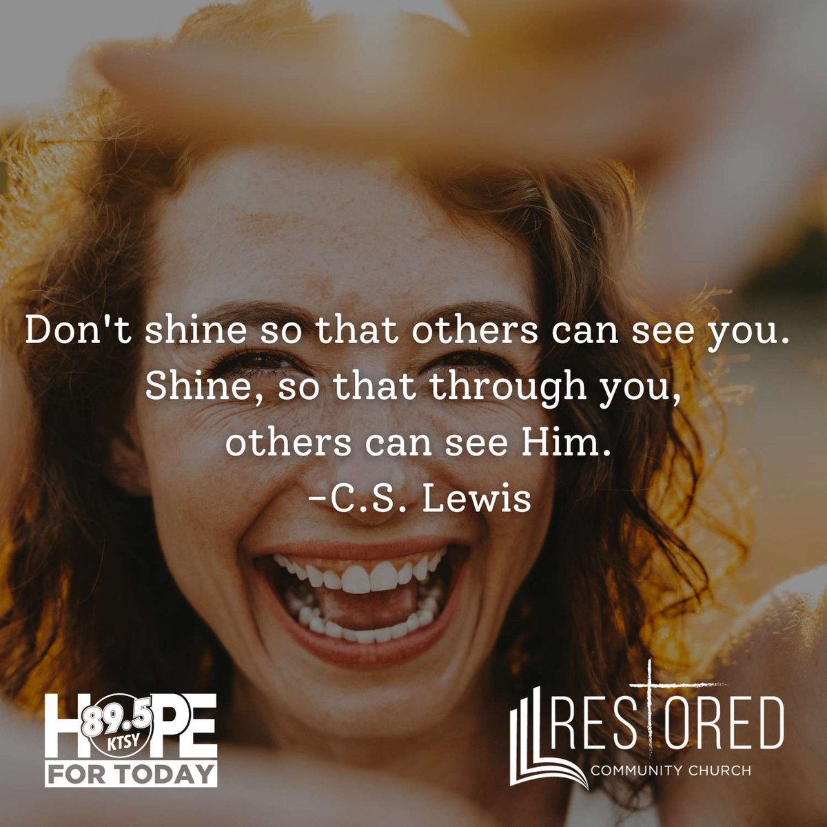 Let Jesus shine through you today. #hopefortoday #choosehope #bible #scripture