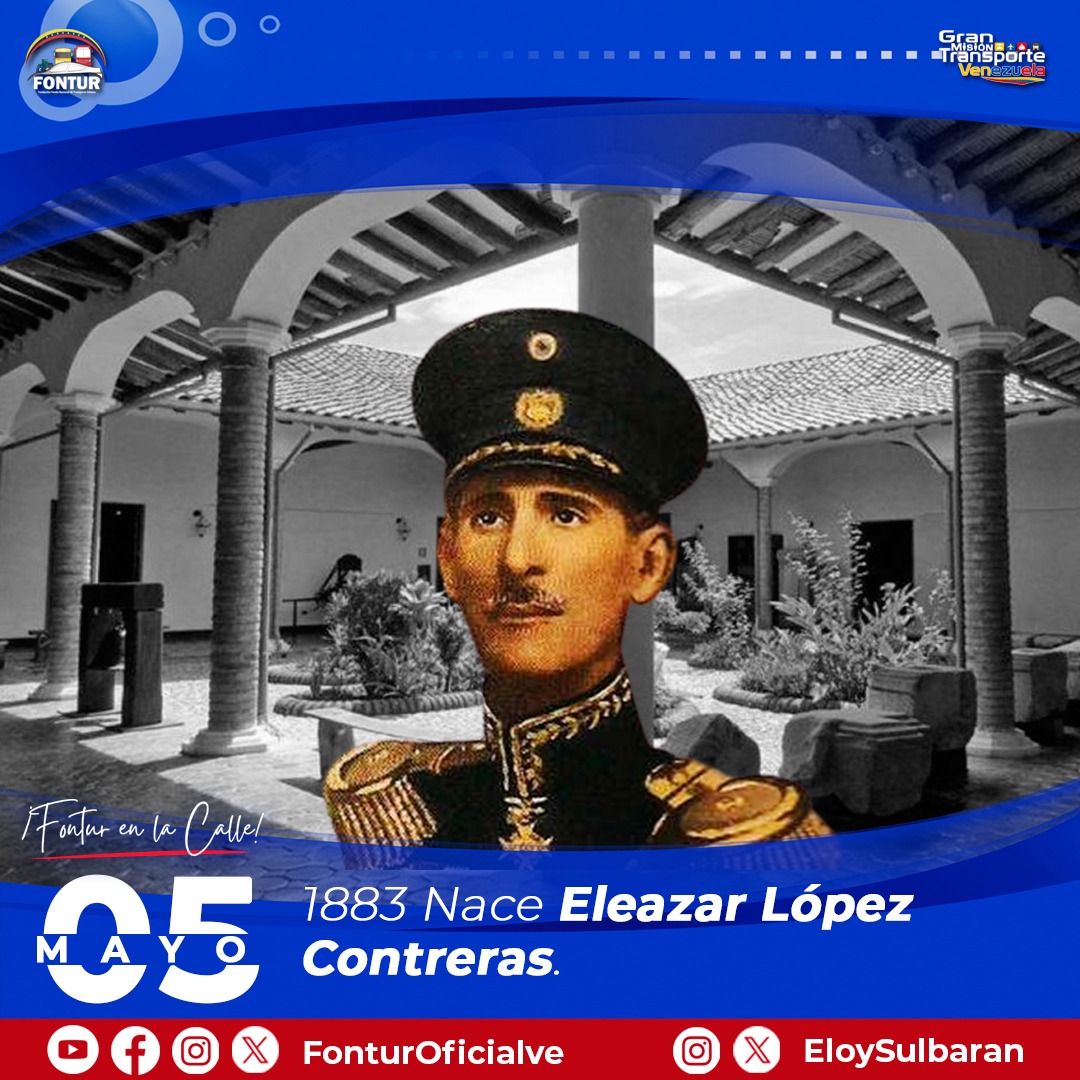 🗓️ #5May || 1883 Nace Eleazar López Contreras, un destacado militar y político venezolano que tuvo el honor de ser presidente de la República entre 1936 y 1941 y además fue el fundador de la Guardia Nacional Bolivariana. #LasSancionesNoNosDetienen
