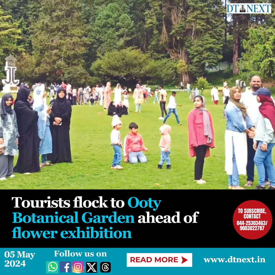 The Government Botanical Garden in Ooty experienced a rise in number of tourists on Sunday with the eagerly-anticipated flower exhibition set to begin on May 10.

#DTNext #Ooty #flowershow #flowerexhibition #summer #heatwave #TNsummer #tourism #localtourism #summervacation