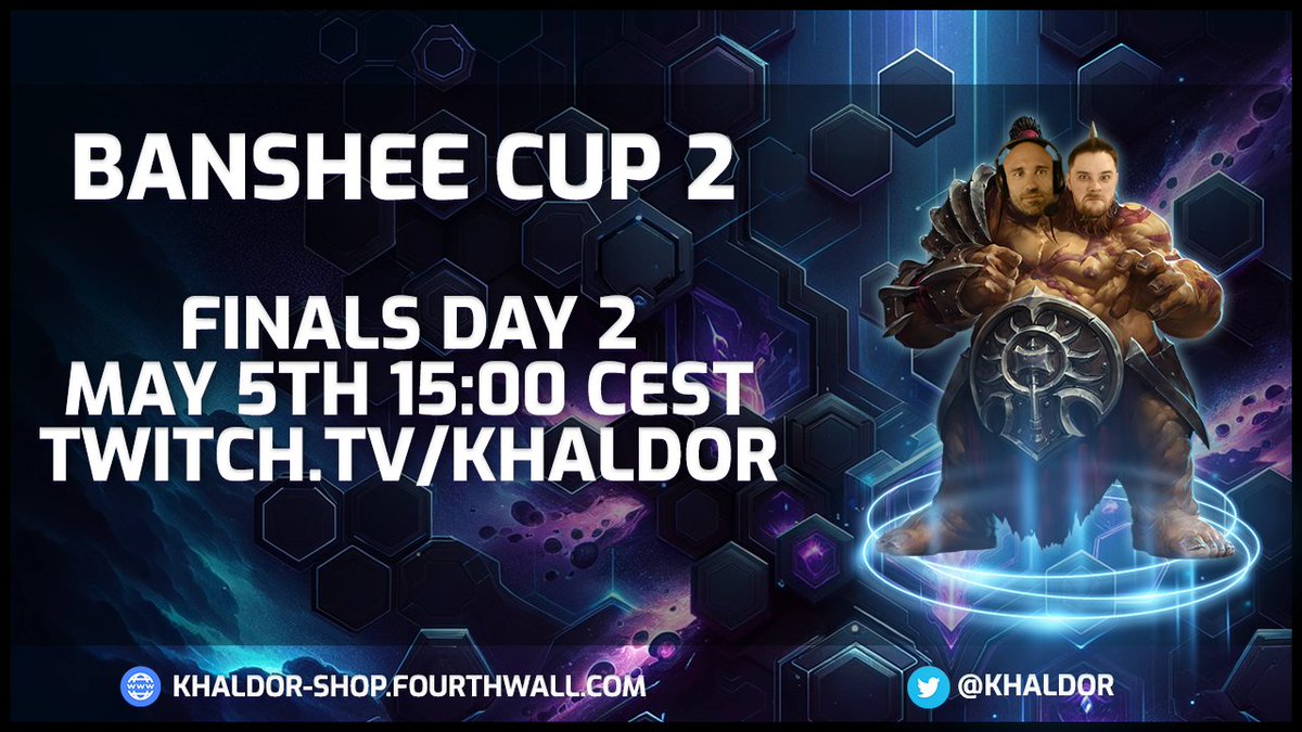 Thomas Kilian (@khaldor) on Twitter photo Final day of the <a href="/BlizzHeroes/">Heroes of the Storm</a> Banshee Cup 2! We have our final teams and will discover who will be crowned champion! Watch along at twitch.tv/khaldor! We may even have a special guest joining later! Final day of the <a href="/BlizzHeroes/">Heroes of the Storm</a> Banshee Cup 2! We have our final teams and will discover who will be crowned champion! Watch along at twitch.tv/khaldor! We may even have a special guest joining later!