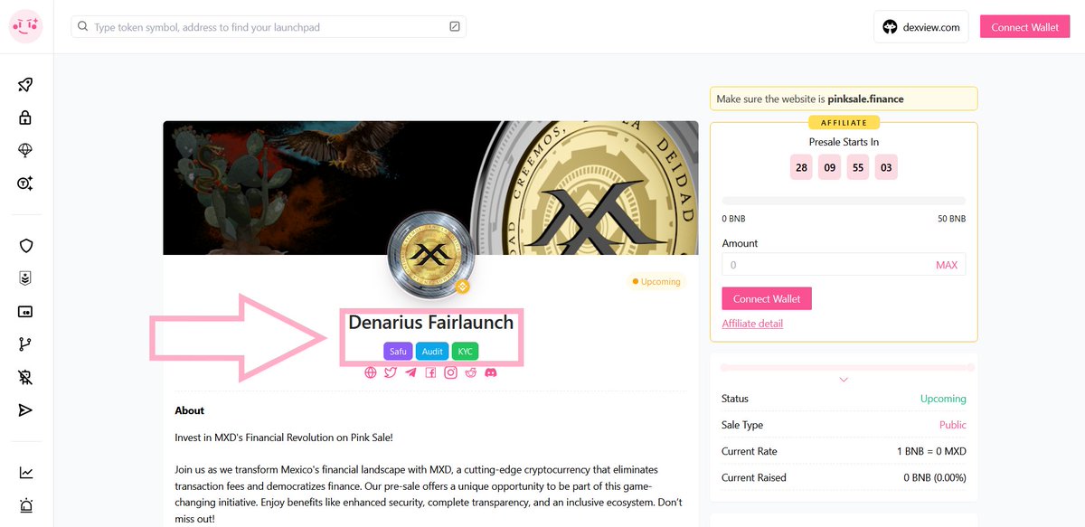 👉Congratulations to the Denarius team for fulfilling the requirements and receiving the #Pinksale #Safu badge. 🔥 The Safu badge is one of many safety features projects can utilize at Pinksale protecting investors. 🚀 Check them out below: pinksale.finance/launchpad/bsc/… #BSC #BNB