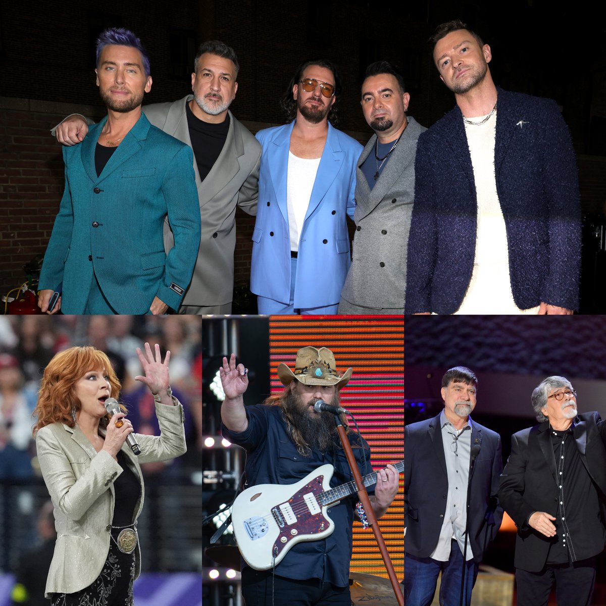 Talk about a crossover episode! We’re celebrating @NSYNC’s new music by looking into their country connections! Do you remember these collabs with @reba, @ChrisStapleton, and @TheAlabamaBand? We’ll remind you- flip to @CMT now!