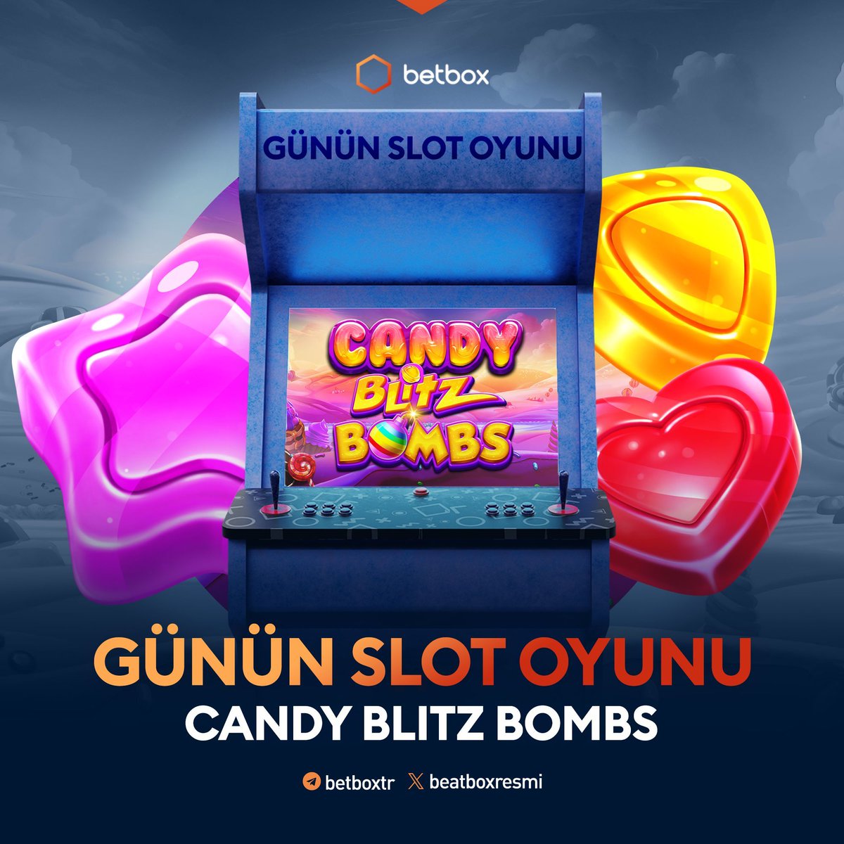 🎰Betbox Günün Slot Oyunu🎰 🍬 Candy Blitz 🍬 ☄️ Pragmatic Play'in en sevilen slot oyunları sizlerle. Yüksek çarpanlar ile yüksek kazançlar sizi bekliyor.☄️ ✅ Box her zaman kazandırır. ws.tc/Betbox