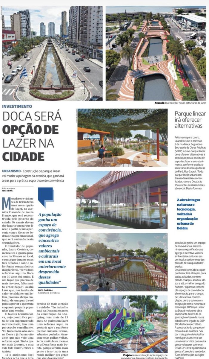 Eng_MorgAzevedo's tweet image. Parque Linear Doca 🌳🌳

A Doca vai se tornar um Parque Linear, oferecendo uma variedade de opções de lazer, esporte e contemplação para seus usuários.

#COP30 #SEOP #DITEC