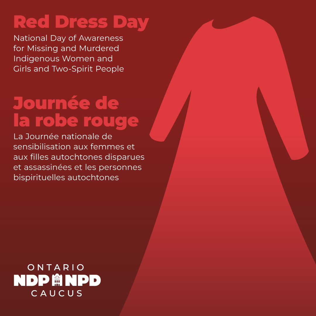 On #RedDressDay, we remember and honour missing and murdered Indigenous women, girls, and Two-Spirit people. Let's stand together in solidarity, wearing red to raise awareness and demand justice. Each red dress symbolizes a life lost, a voice silenced, and a call to action.