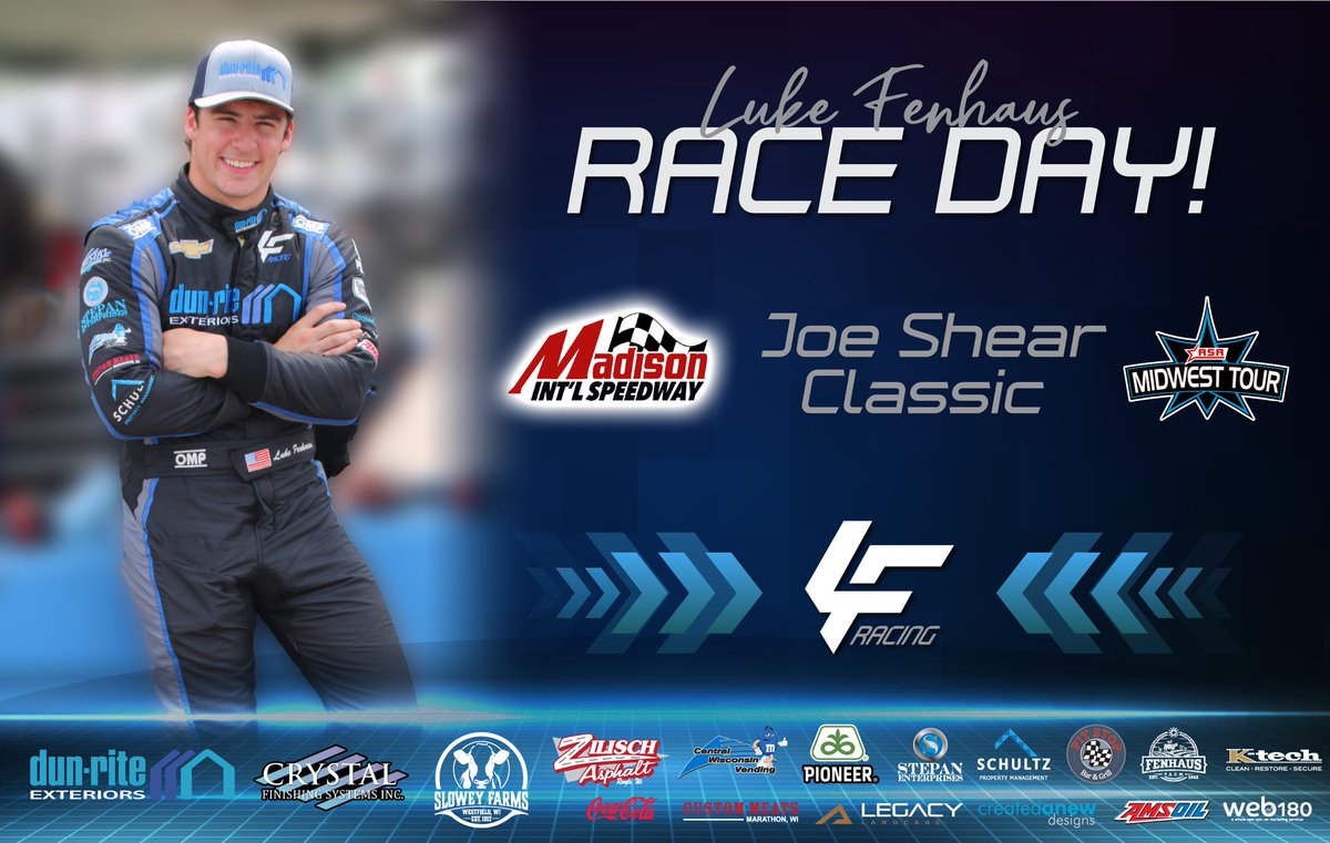 IT’S 🏁 RACE DAY 🏁 📍 @MISRacing Joe Shear Classic, @MidwestTour ⏱️ Qualifying starts at 12:45 PM 🟢 Racing starts at 2:00 PM 📺 Tracktv.com