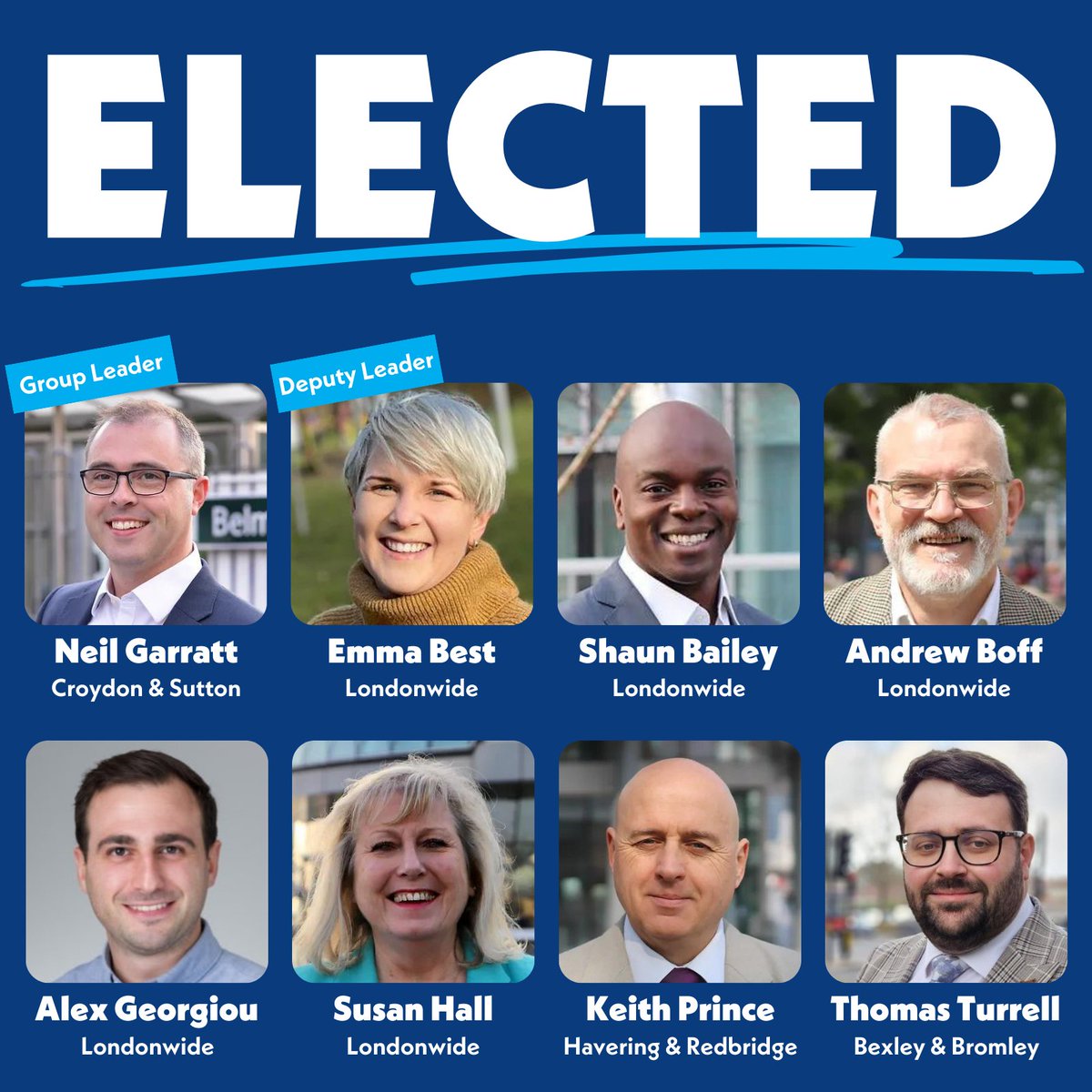 👏 A huge congratulations to the EIGHT Conservative Members who have been elected or re-elected to the London Assembly. Thank you to every Londoner who voted to elect City Hall Conservatives on Thursday. 🗳️