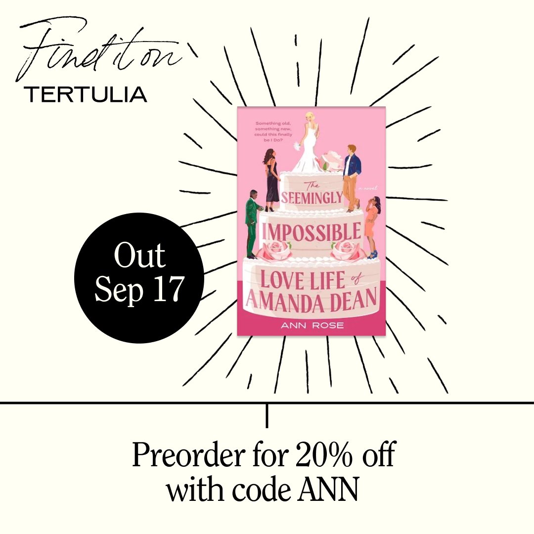 Have y'all heard of Tertulia? Well they seem to be offering a deal on The Seemingly Impossible Love Life of Amanda Dean. Might be worth it to check out 👀❤️ tertulia.com/book/the-seemi…