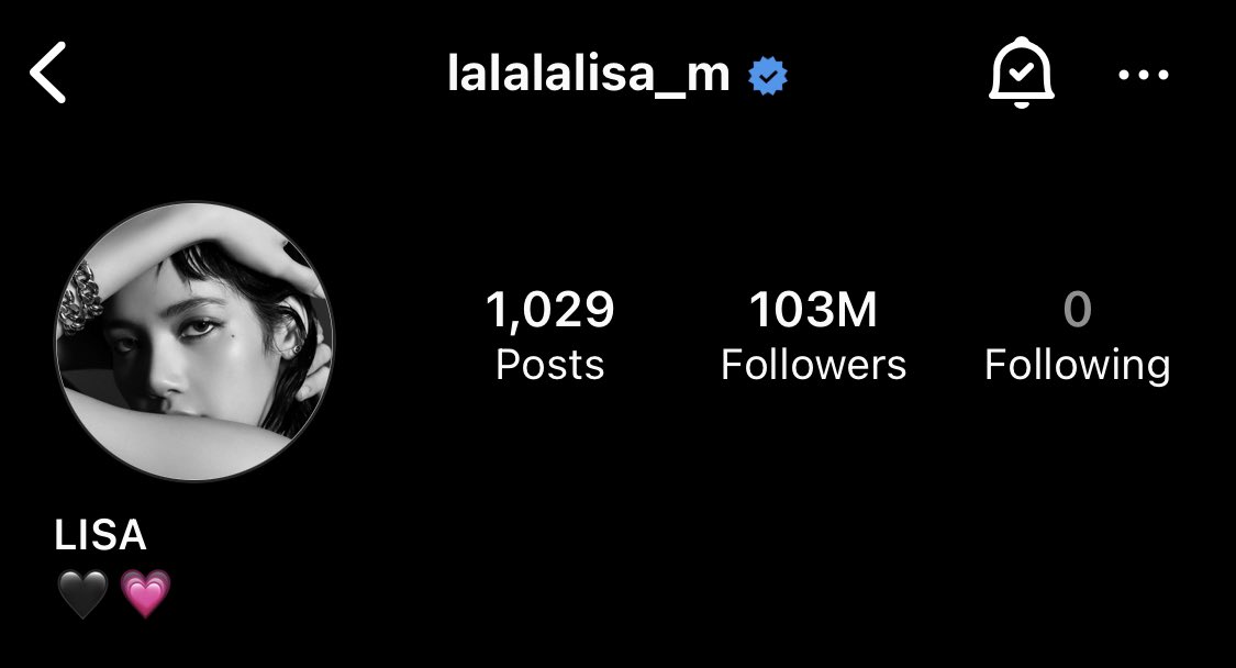 #LISA (@.lalalalisa_m) has now surpassed 103M followers on @instagram:

🔗 instagram.com/lalalalisa_m?i…

#LISA103MPARTY 

@wearelloud @RCARecords 
#블랙핑크리사 블랙핑크 리사 
#LALISA #MONEY #LOUD