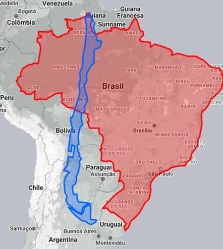 Los dos países más largos del mundo son/ Brasil 4.395 km y Chile 4.270 km. (Ref: nota en polaco de @DawidSzafraniak @Geekweek_pl geekweek.interia.pl/podroze/news-o…