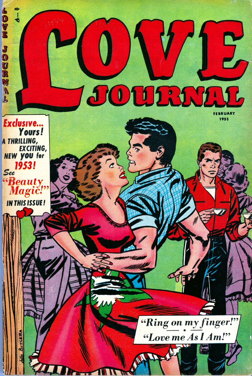 Comic Book Cover of the Day: 1953  Love  Journal #17 from Orbit. Art by John Buscema. #comic #ComicArt #comicbook #comicbookcover #comicbookart 
#romance #love