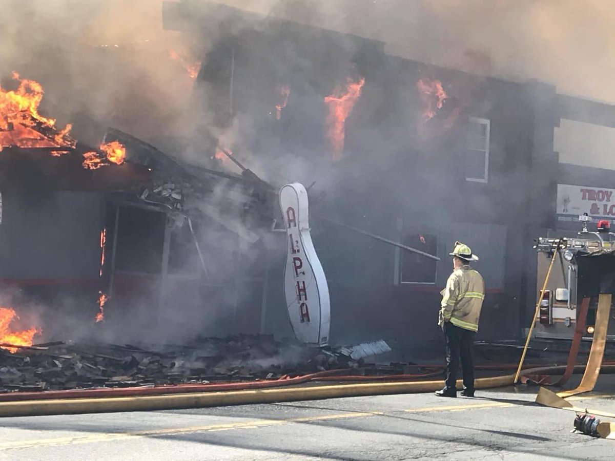 Recognizing International Firefighter Day yesterday! Please take some time to thank Troy Firefighters & all firefighters! (Pic when I was onsite during Alpha Bowl fire)