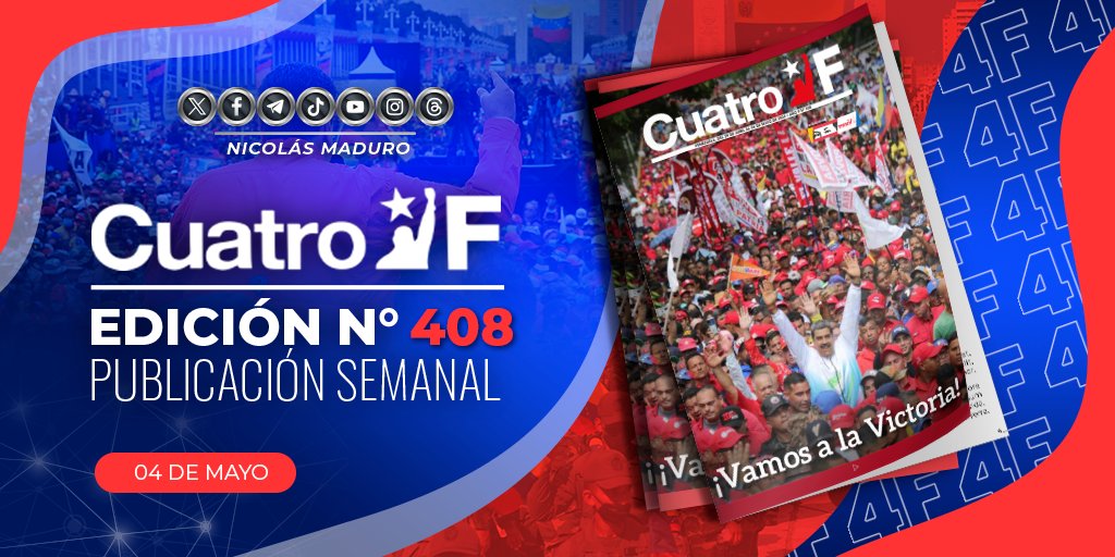 Tenemos un pueblo unido, victorioso, que defiende y continúa respaldando a la Revolución Bolivariana. Paso a paso vamos lejos, por la Paz y la prosperidad de los venezolanos y venezolanas. ¡No hay bloqueo que nos detenga! Los invito a leer y compartir la edición N° 408 del…