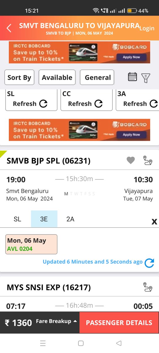 Vijayapur Railway Horat Samiti (@horat_samiti) on Twitter photo Berths available from bengaluru to vijayapur for tomorrow. Kindly request ppl to utilize this facility. <a href="/KARailway/">Karnataka Rail Users</a> <a href="/GadagRailUsers/">ಗದಗ ರೈಲು ಬಳಕೆದಾರರು Gadag Railway Users</a> Berths available from bengaluru to vijayapur for tomorrow. Kindly request ppl to utilize this facility. <a href="/KARailway/">Karnataka Rail Users</a> <a href="/GadagRailUsers/">ಗದಗ ರೈಲು ಬಳಕೆದಾರರು Gadag Railway Users</a>