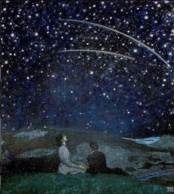 'There is no light in earth or heaven But the cold light of stars' -Henry Wadsworth Longfellow 🎨Franz von Stuck #BookChatWeekly