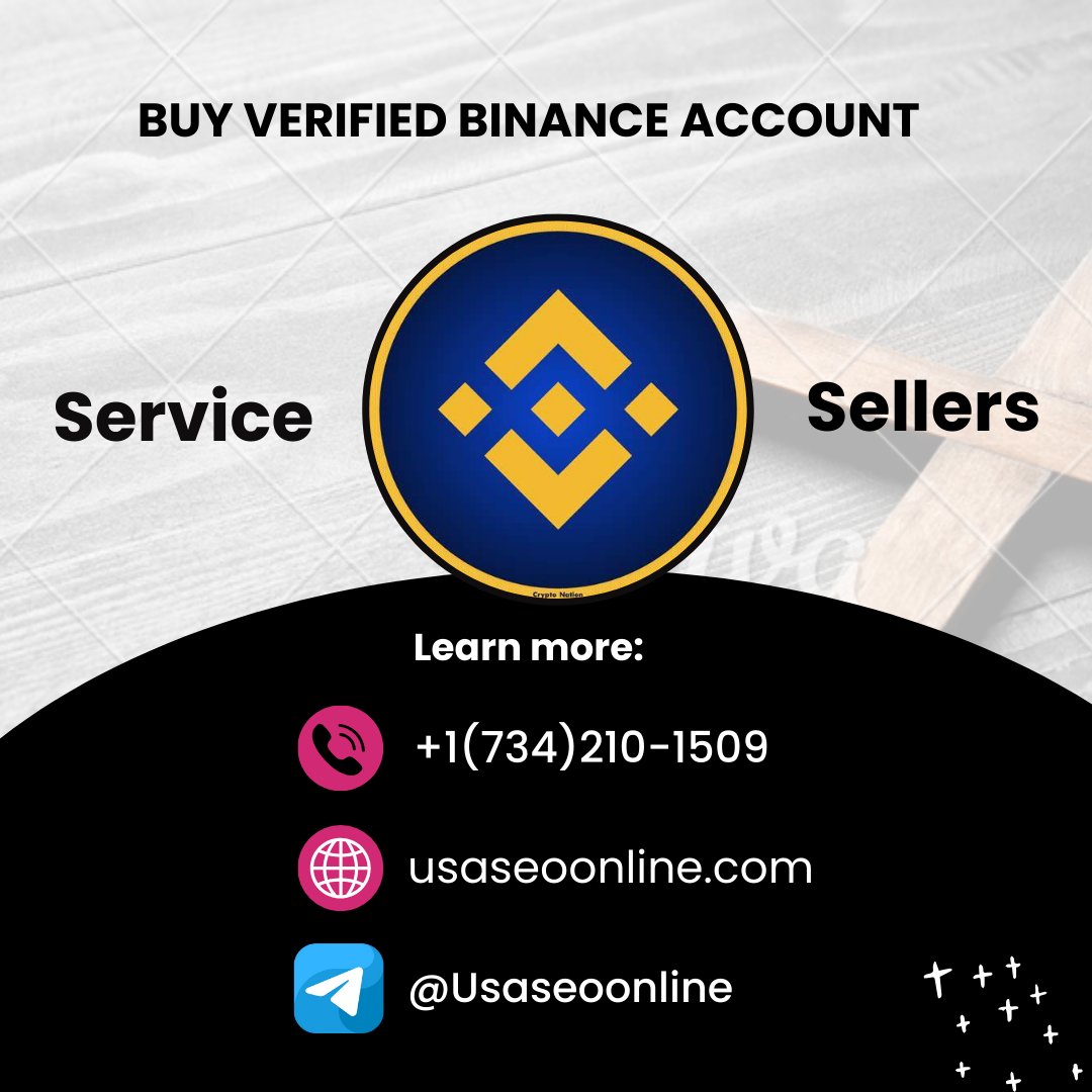 Buy Verified Binance Account

just Contact/24 Hours Reply
Skype: UsaSeoOnline
Telegram: @Usaseoonline
WhatsApp: +1 (734) 210-1509

usaseoonline.com/product/buy-ve…

#buyverifiedbinanceaccount #NoirAlley #seoinguk #ソ・イングク
