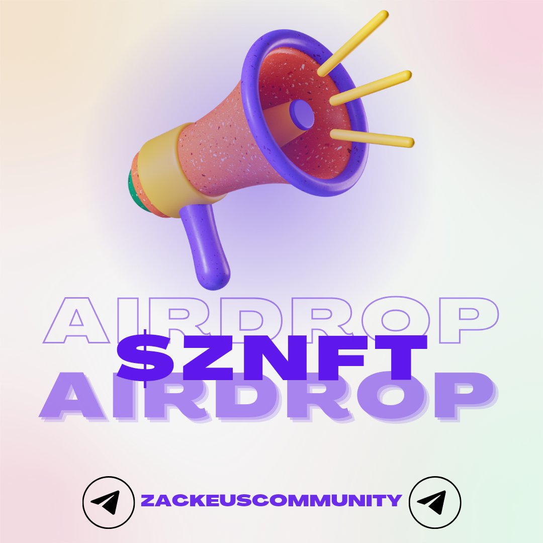 ZackeusNFT's tweet image. $ZNFT Airdrop to 30 People 🪂

🟣 What you need to do 🟣

🟣 Join our telegram channel
t.me/ZackeusCommuni…

🟣 Follow me and Like,RT 

🟣 Tag 2 friends in the comments and share your metam*sk address

#Omchain #OmeletteSwap
#CommunityToken $ZNFT #Airdrop
