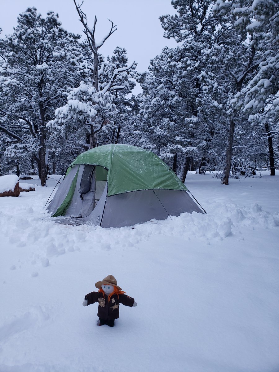 Ranger Sarah woke up Easter morning at the Grand Canyon with over 4 inches of snow. If the Easter bunny left any eggs Ranger Sarah doesn't thinks she is going  to find them.

#adventuresofrangersarah #rangersarah #camping #wintercamping #grandcanyon #grandcanyonnationalpark