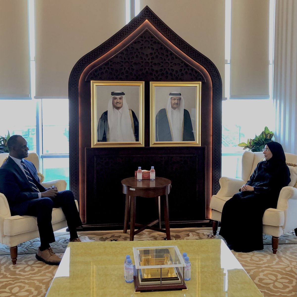 Excellent meeting with Minister al-Kuwari @MOPHQatar to discuss bilateral health cooperation, especially Qatar’s work with @CDCGlobal’s Frontline Field Epidemiology Training Program.