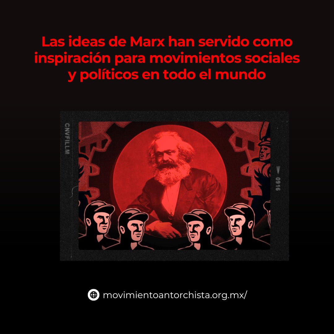 AntorchaOficial's tweet image. ¡Feliz cumpleaños, Karl Marx! A 206 años del nacimiento del Prometeo de la clase obrera 💪🏽

Filósofo, sociólogo, historiador, economista y político. Considerado como el padre del socialismo científico, el marxismo y el materialismo histórico.