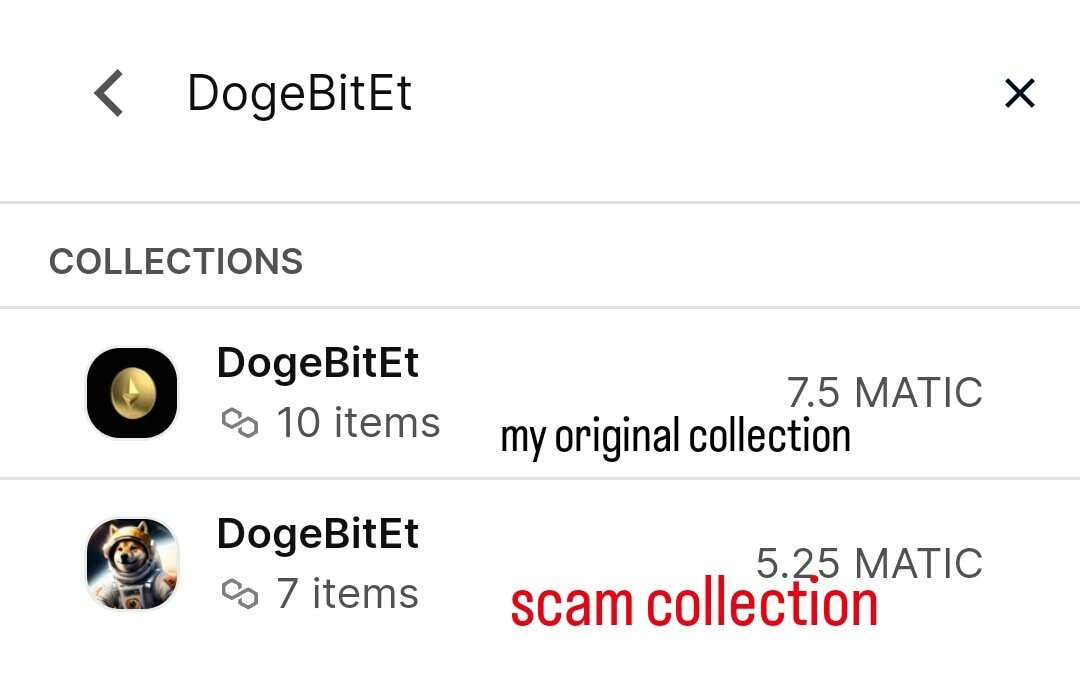Bad day!

Someone tried to clone my collection on <a href="/opensea/">OpenSea</a>, please help report that collection
Link opensea.io/collection/dog…

#NFT #NFTCommunity #NFTcollections <a href="/opensea_support/">OpenSea Support</a>
