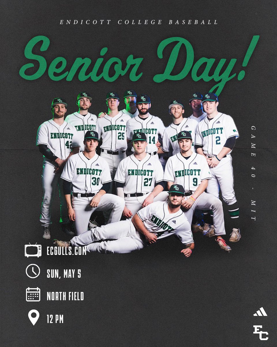 Game 4️⃣0️⃣

Closing out the winningest regular season in Endicott Baseball program history today, while celebrating the Seniors who have elevated our program to where it is today these past 4 years.

#Team29 | #GoGulls