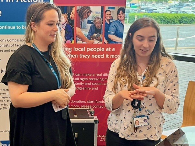 Ahead of today's #WorldHandHygieneDay, Joanne and other members of our Infection Prevention and Control team took staff, patients and visitors through a fun activity with a serious message: clean hands can help save lives.