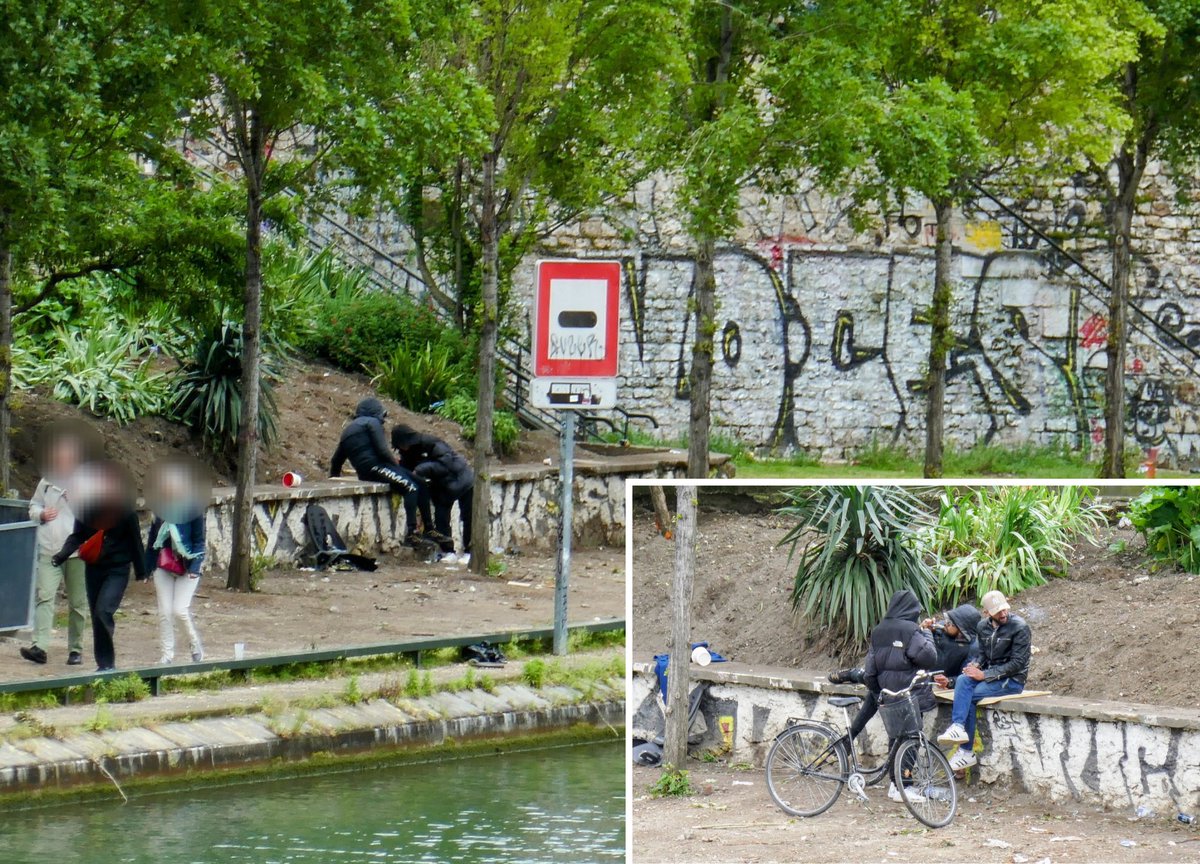 Promenade touristique 😩 #CanalSaintMartin #Paris10 #toxicomanes #SaccageParis