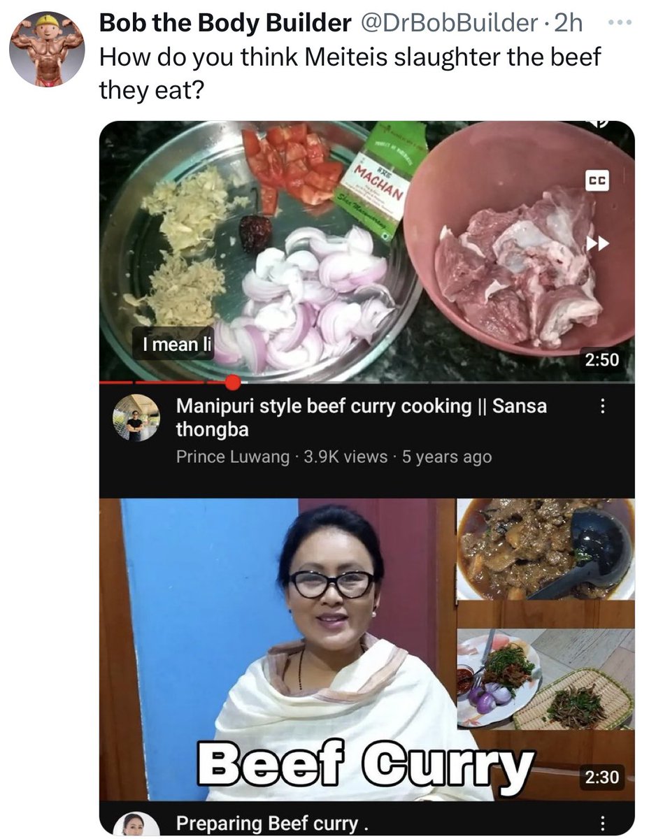 @nongshaBytes @sanjoychakra Or bite into the beef prepared by your beloved meira paibi. 😂